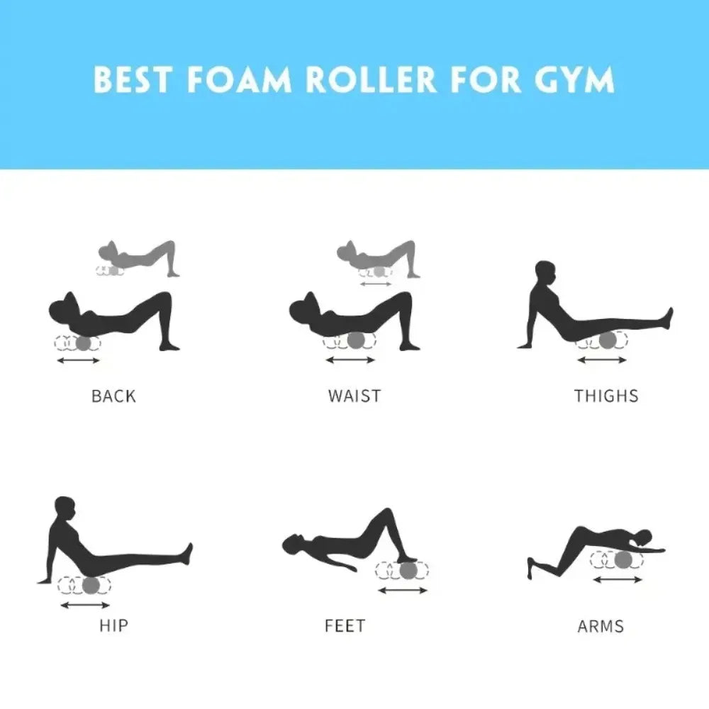 Foam Massage Roller, Hollow Yoga Column Fitness Equipment for Muscle Massage, Physiotherapy and Sports Rehabilitation, Roller